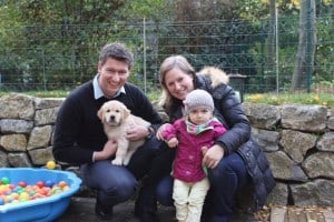 Simone, Jan und Greta mit ihrer Belina. Sie zieht nach Bad Wildungen.