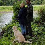 Holly bei der Wassermarkierung